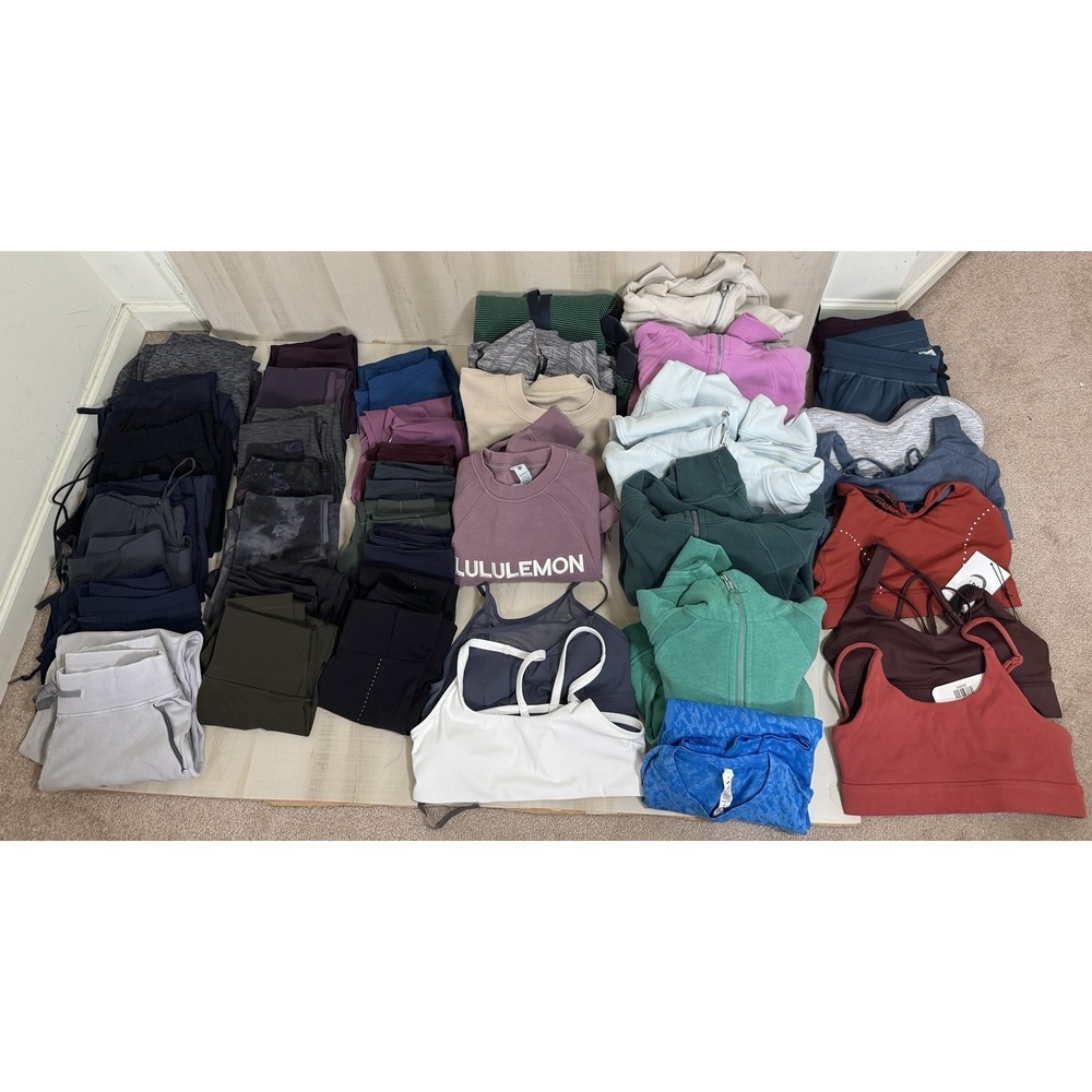 Lululemon Athleta Vuori Zyia Lot Of 41 Leggings Joggers Sweatshirts Bras Sz 4-12